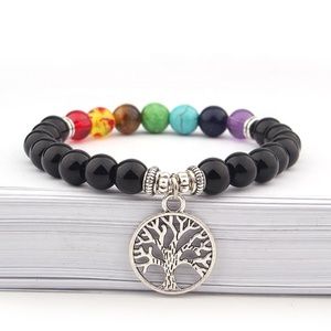 Tree of Life 7 Chakra Stone Bracelet